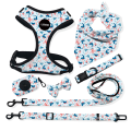 Design collar Bow Leash printed dog